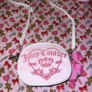 New Pink Juicy Couture Crossbody Bag Purse Y2K Couture Luxury Girlie Royalty